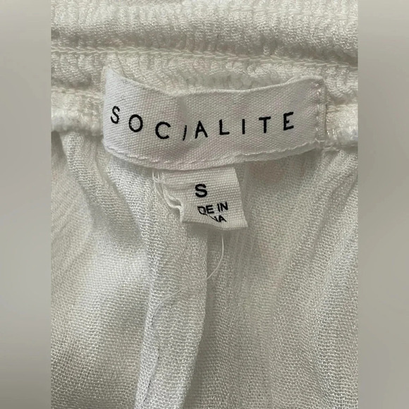 SOCIALITE LONG-SLEEVE BOHO‎ LACE TOP SMALL - Picture 6 of 9